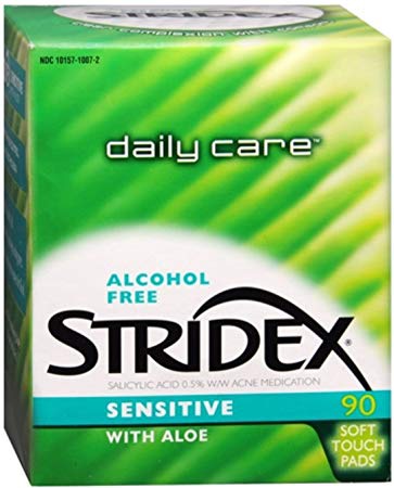 Stridex Daily Care Acne Pads With Aloe For Sensitive Skin