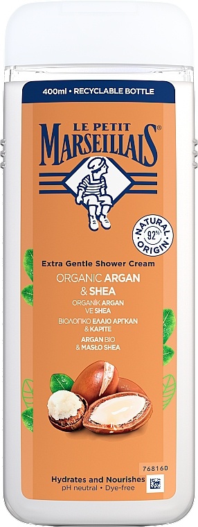 Le Petit Marseillais Extra Gentle Shower Cream Organic Argan & Shea