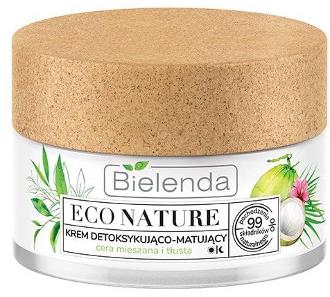Bielenda Eco Nature |  Detoxifying And Mattifying Face Cream With Coconut Water + Green Tea + Lemon Grass