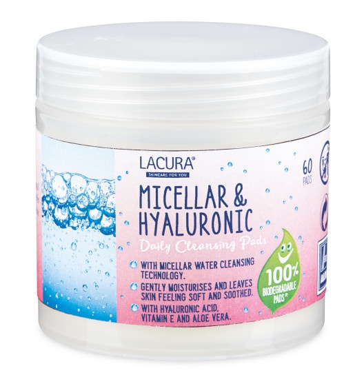 LACURA Micellar And Hyaluronic Daily Cleansing Pads