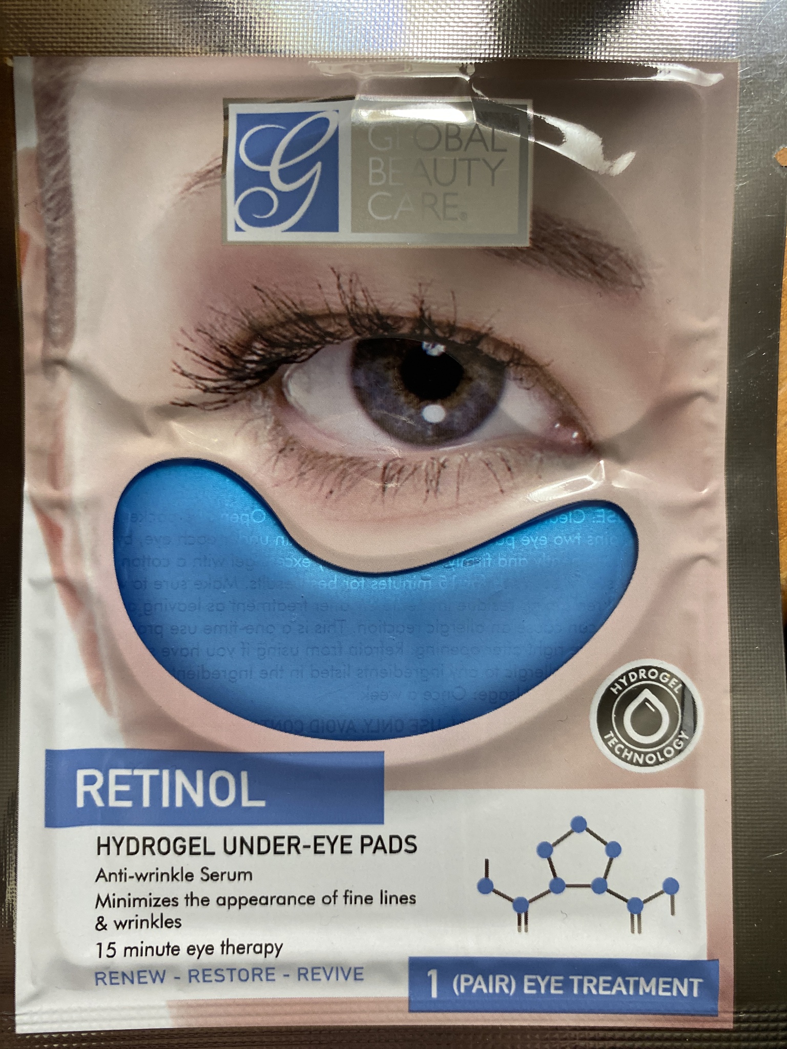 Global Beauty Care Retinol Hydrogel Under Eye Pads