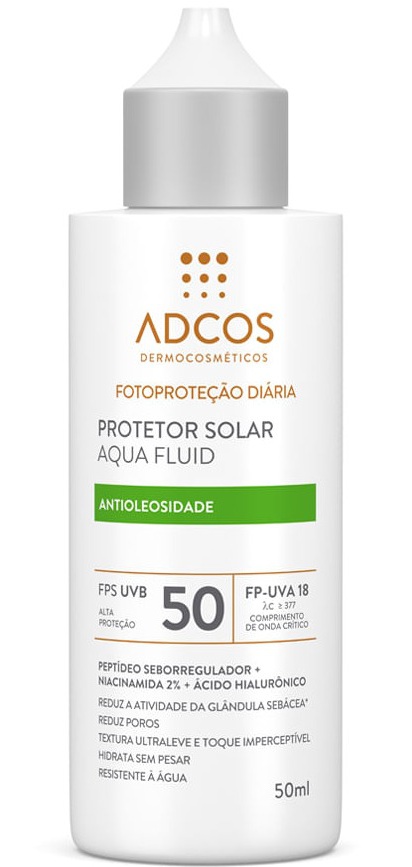 ADCOS Protetor Solar Aqua Fluid FPS 50 Sem Cor