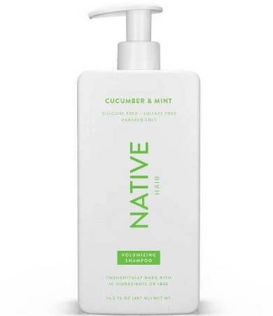 Native Vegan Cucumber And Mint Natural Volume Shampoo