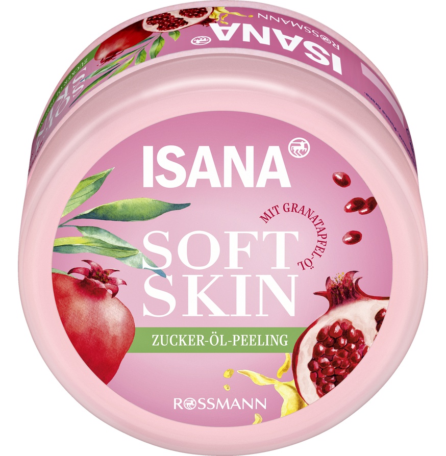 Isana Soft Skin Zucker-Öl-Peeling Granatapfel