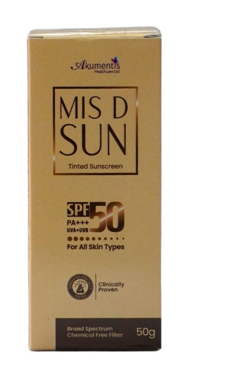 Akumentis Healthcare Ltd Mis D Sun Tinted Sunscreen SPF 50 Pa+++