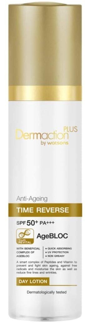 Dermaction Plus by Watsons Anti-ageing Time Reverse SPF 50+ Pa+++ Day Lotion
