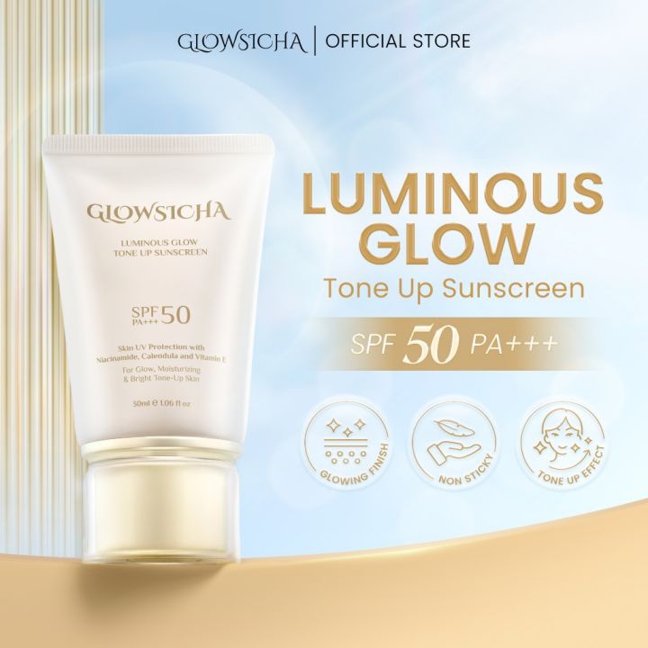 Glowsicha Luminous Glow Tone Up Sunscreen SPF 50 Pa+++
