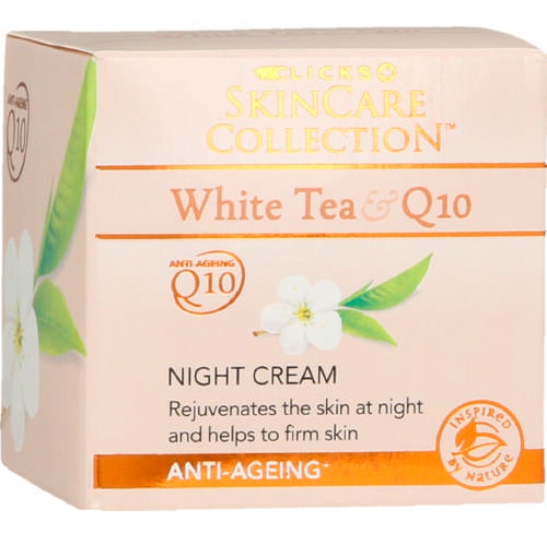 Clicks skincare collection White Tea & Q10 Anti-Ageing Night Cream