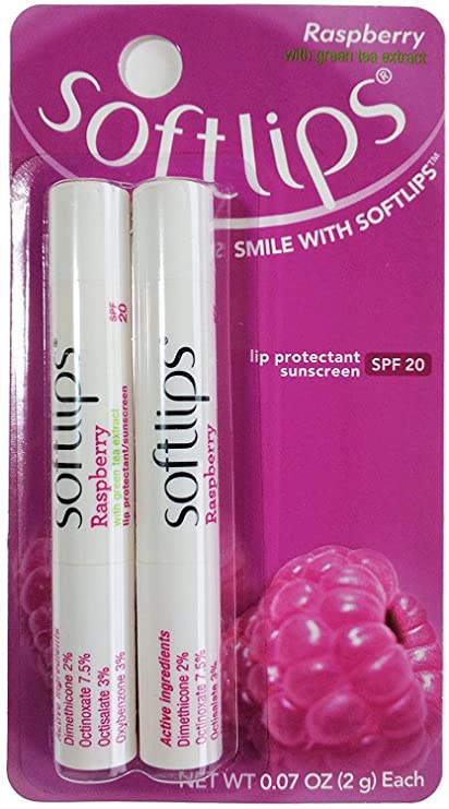 Softlips Raspberry With Green Tea Extract Lip Protectant/Sunscreen