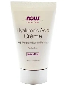 NOW Solutions Hyaluronic Acid Creme, Pm Moisture Renew Formula