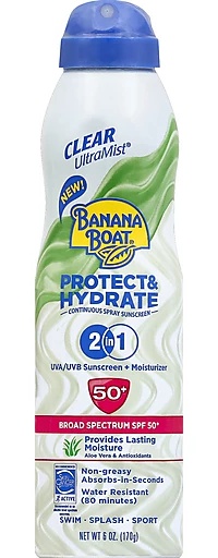 Banana Boat Ultramist Protect & Hydrate Sunscreen Continuous Spray SPF 50+
