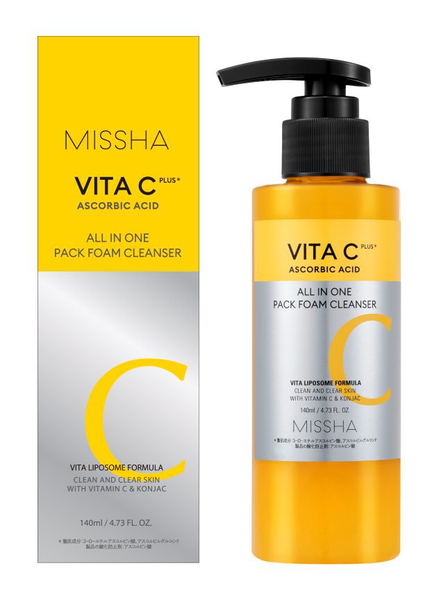 Missha Vita C Plus All In One Pack Foam Cleanser