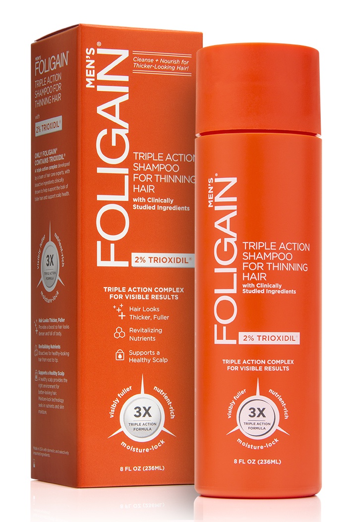 Foligain Triple Action Shampoo For Thinning Hair For Men