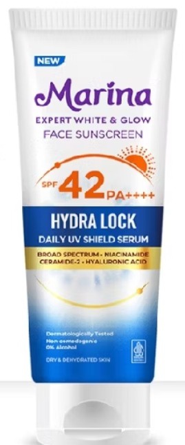 Marina Expert White & Glow Daily UV Shield Face Sunscreen - Hydra Lock