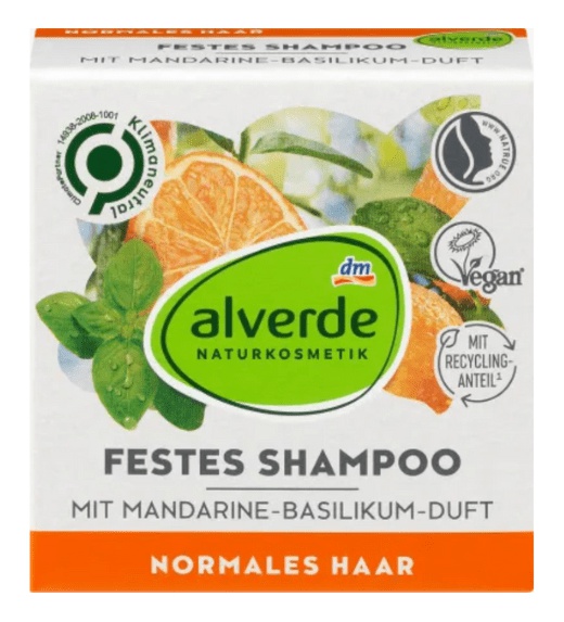 Alverde Naturkosmetik Festes Shampoo Mandarine-basilikum