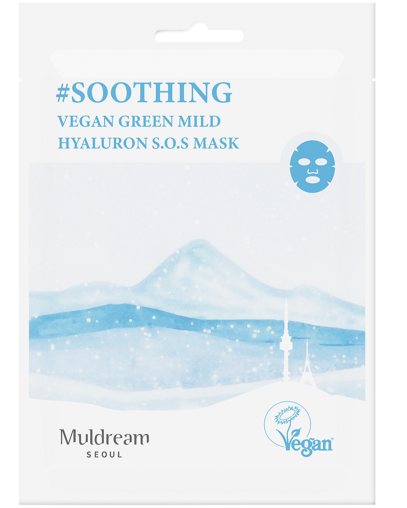 Muldream Vegan Green Mild Hyaluron SOS Mask