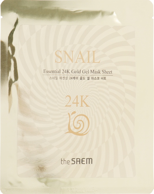 The Saem Snail Essential 24K Gold Gel Mask Sheet ingredients 