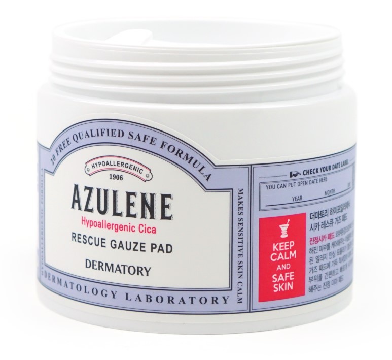 Dermatory Azulene Hypoallergenic Cica Rescue Gauze Pad