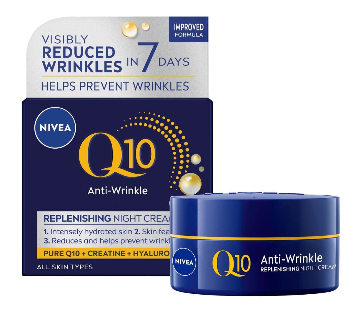 Nivea Q10 Power Night Cream With Hyaluronic Acid