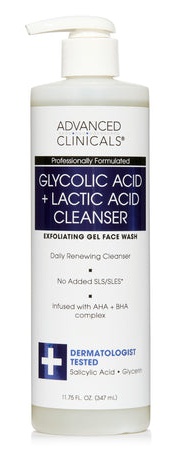 Advanced Clinicals Glycolic Acid + Lactic Acid Cleanser