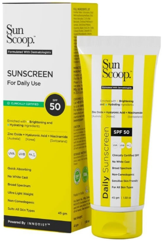 Sun Scoop Sunscoop Daily SPF 50 Sunscreen Cream