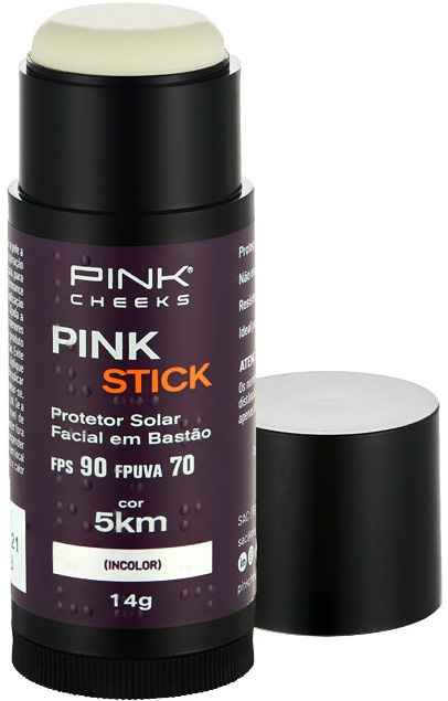 Pink Cheeks Pink Stick Protetor Solar Com Cor FPS90 Fpuva70