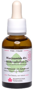 Biofficina Toscana Purifying And Illuminating Face Serum-niacinamide 4% + Salicylic Acid 2%