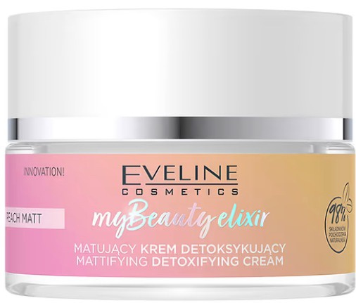 Eveline My Beauty Elixir Peach Matt Mattifying Detoxifying Cream