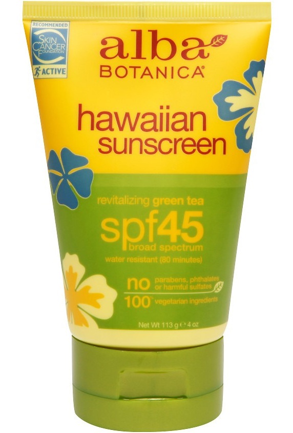 Alba Botanica Hawaiian Sunscreen SPF 45 - Revitalizing Green Tea