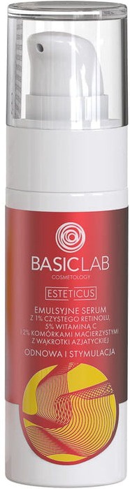 Basiclab Esteticus Serum Emulsion With 1% Retinol, 5% Vitamin C And Stem Cells