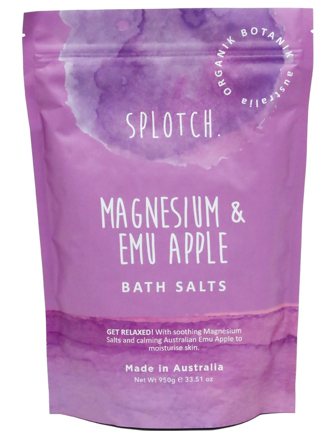 Organik botanik Splotch Magnesium & Emu Apple Bath Salts