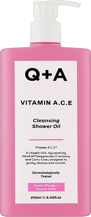 Q+A Vitamin A.c.e Cleansing Shower Oil