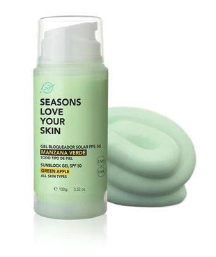 Seasons Love Your Skin Gel Bloqueador Solar FPS 50 Manzana Verde