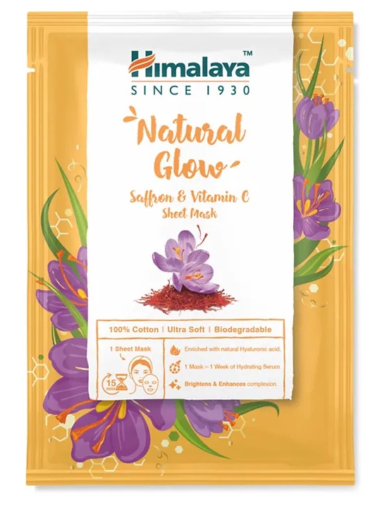 Himalaya Natural Glow Saffron & Vitamin Sheet Mask