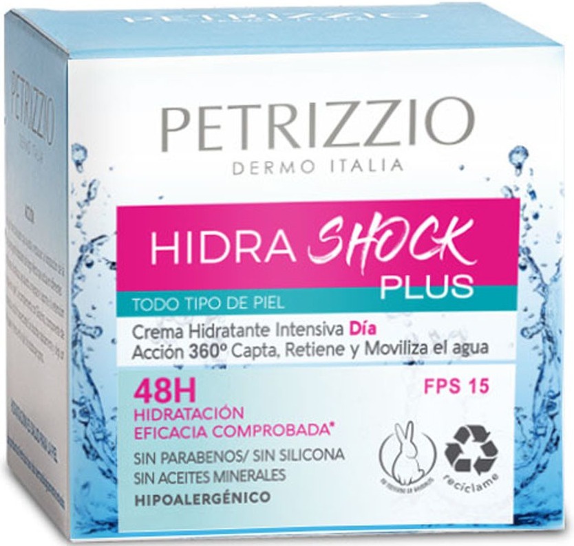 Petrizzio Dermo Italia Hidra Shock Plus Crema Hidratante Intensiva De Día