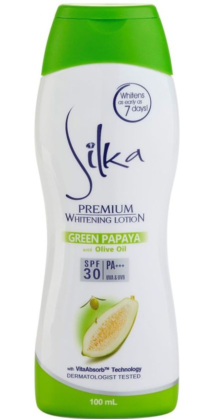 Silka Premium Whitening Lotion Green Papaya With Olive Oil