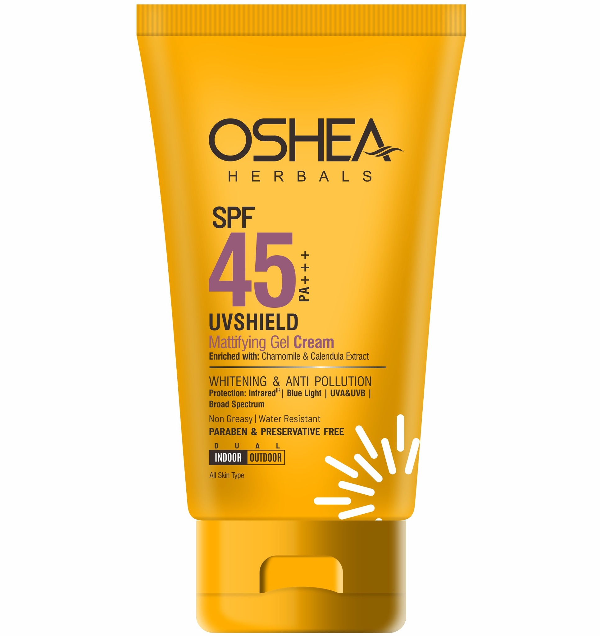 Oshea UVShield Mattifying Gel Cream SPF 45 Pa+++