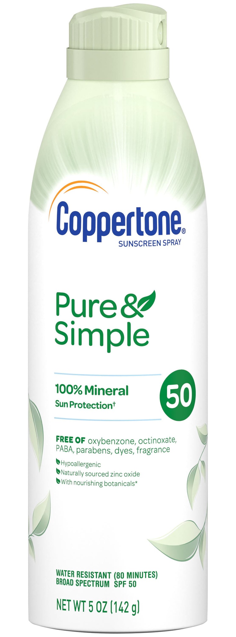 Coppertone Pure & Simple Sunscreen Spray - SPF 50 -