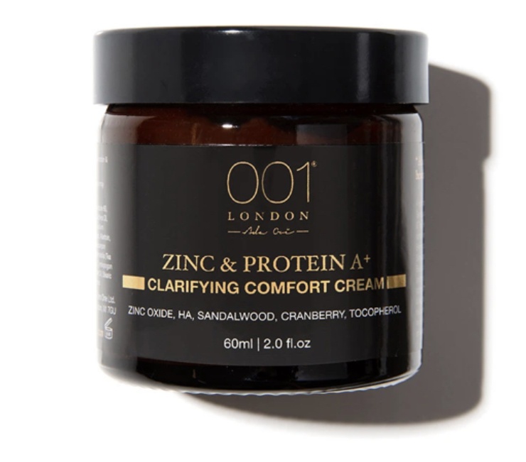 001 skincare Zinc & Protein A+ Clarifying Comfort Cream