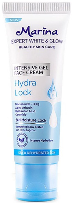 Marina Expert White & Glow Intensive Gel Face Cream Hydra Lock