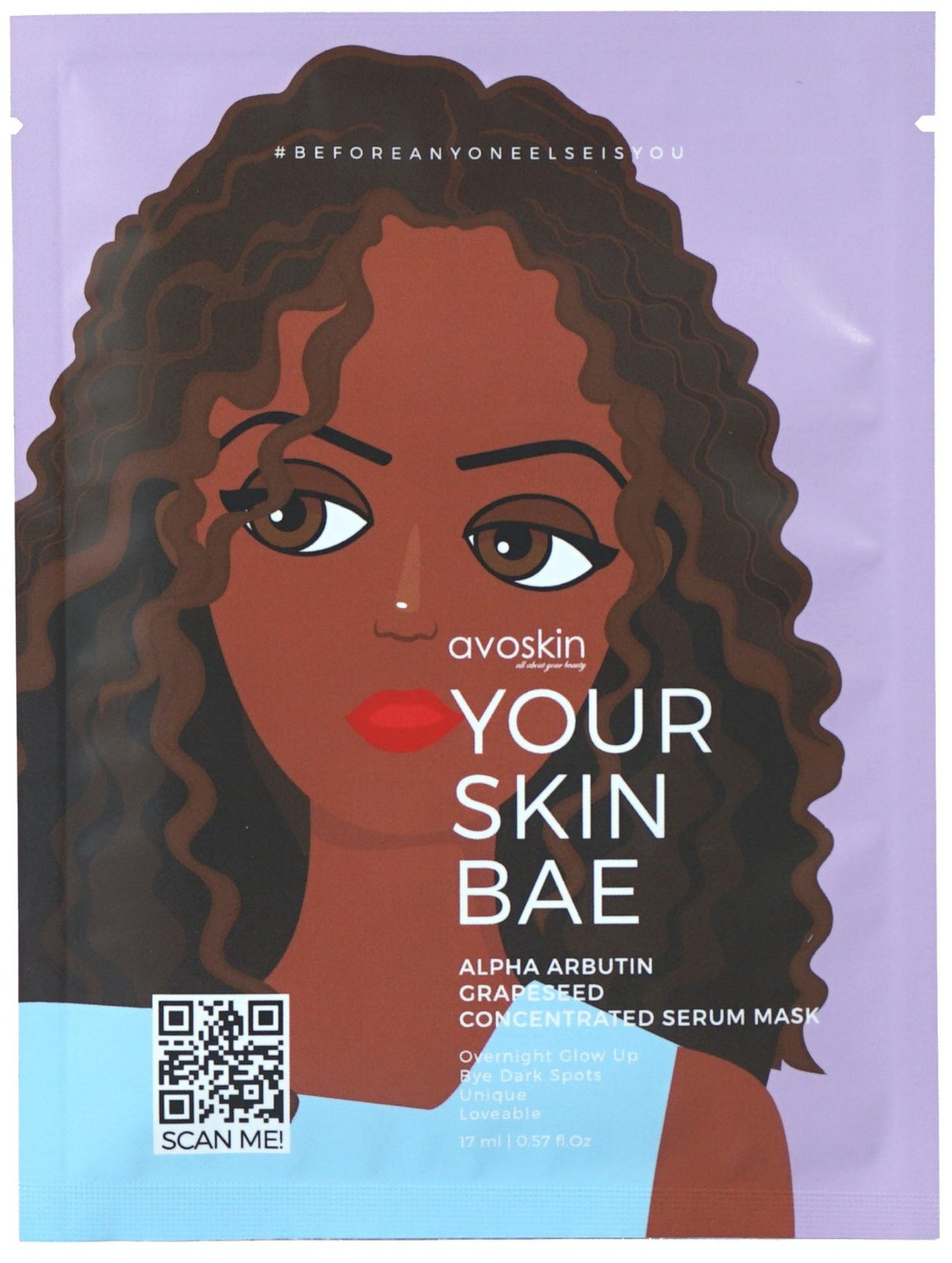 Avoskin Your Skin Bae Alpha Arbutin + Grapeseed Concentrated Serum Mask