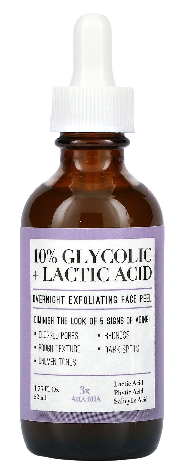 Medix 5.5 10% Glycolic + Lactic Acid, Overnight Exfoliating Face Peel