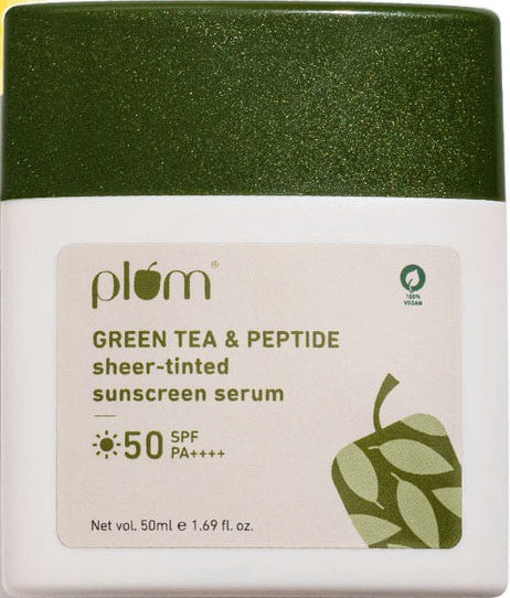 PLUM Green Tea & Peptide Sheer-tinted Sunscreen Serum With SPF 50 & Pa++++ |