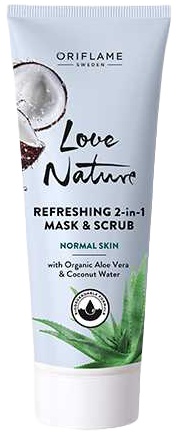 Oriflame Love Nature Refreshing 2-in-1 Mask & Scrub With Organic Aloe Vera & Coconut Water