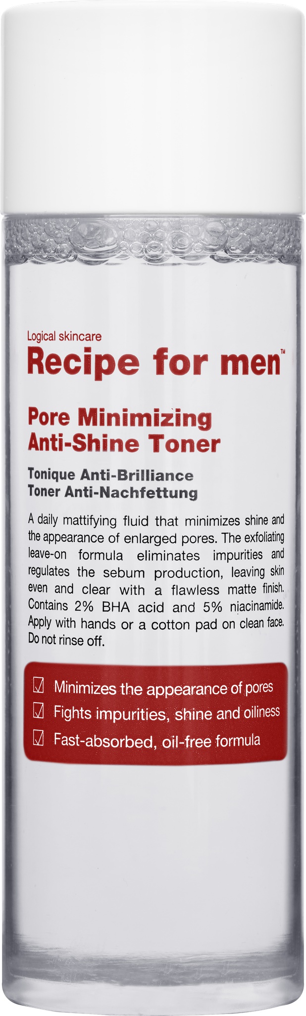 Recipe for men Pore Minimizing Anti-shine Toner