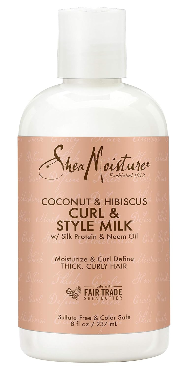 SheaMoisture Coconut Hibiscus Curl & Style Milk With Silk Protein & Neem Oil For Thick, Defined, Curly Hair