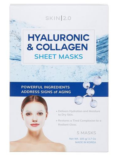 Skin 2 0 Hyaluronic And Collagen Sheet Masks Ingredients Explained