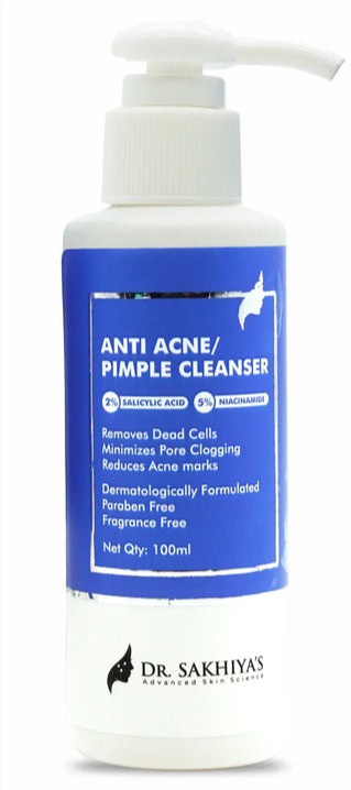 Dr. Sakhiya Anti-acne Face Cleanser For Oily & Acne-prone Skin, Reduces Pimples