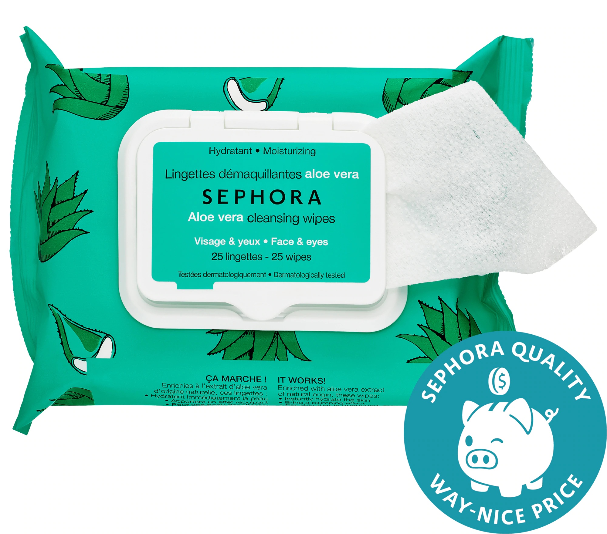 SEPHORA COLLECTION Cleansing Wipes - Aloe Vera - Moisturizing