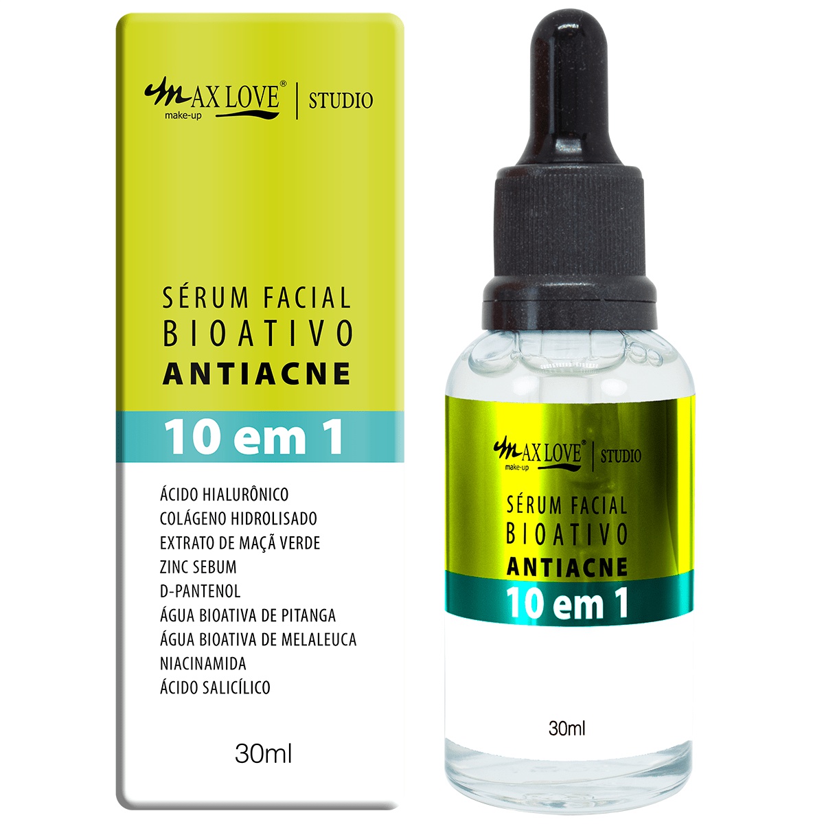 Max Love Serum Facial Bioativo Antiacne 10 Em 1